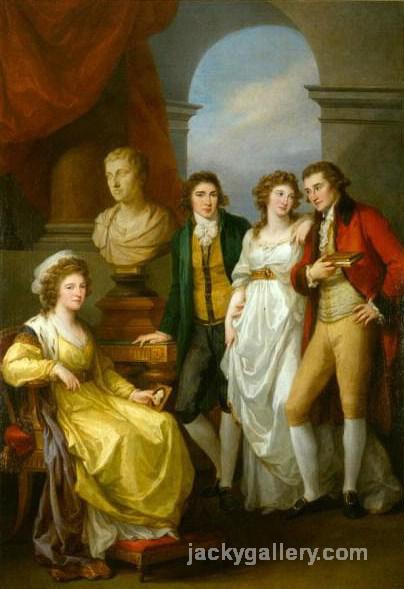 Family portrait of Catherine Petrovna Baryatinskiy, Angelica Kauffman painting - Click Image to Close
